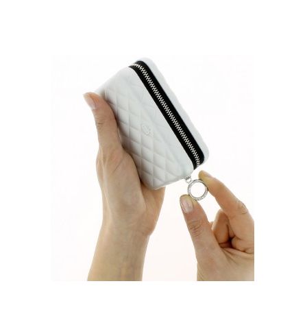 Ögon Quilted Zipper Zilver