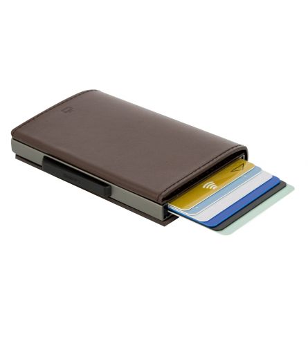 Ögon Cascade Wallet Titanium Dark Brown