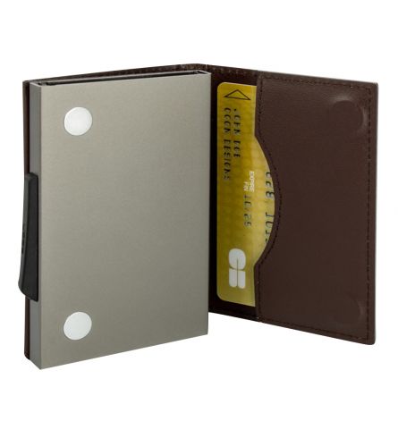Ögon Cascade Wallet Titanium Dark Brown